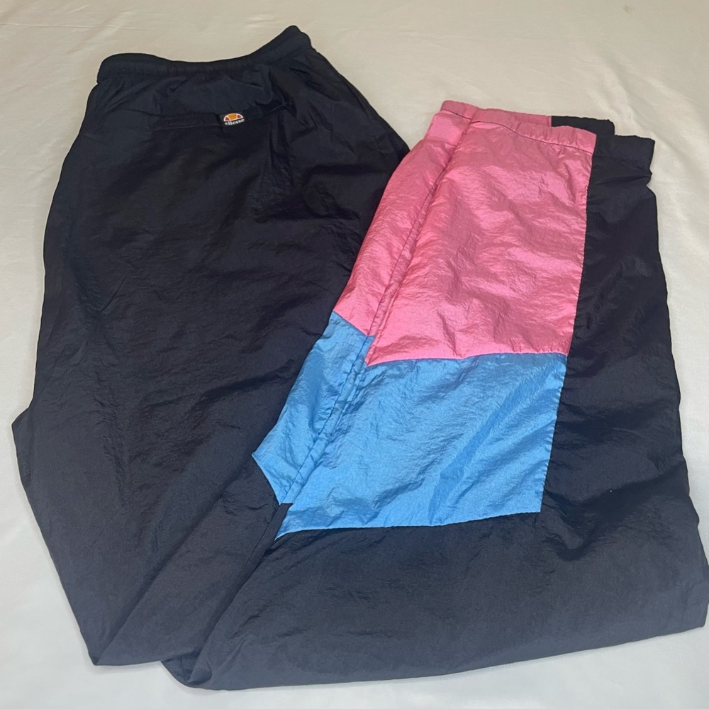 Ellesse Black Mesh Track Pants